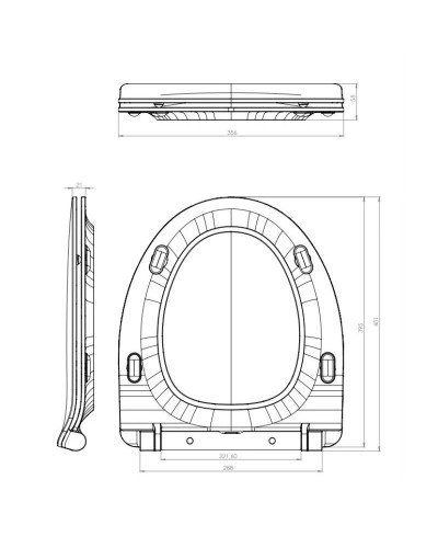 Сиденье для унитаза с микролифтом Cersanit Parva DS-PARVA-S-DL