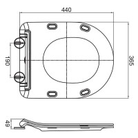 Сиденье для унитаза Cezares Stylus CZR-2316-SC Белое с Микролифтом