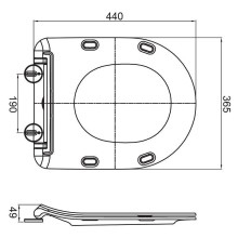 Сиденье для унитаза Cezares Stylus CZR-2316-SC Белое с Микролифтом