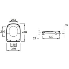 Сиденье для унитаза с микролифтом Jacob Delafon Struktura E70024-WTE