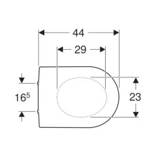 Сиденье для унитаза,верхнее крепление Geberit iCon 574120000