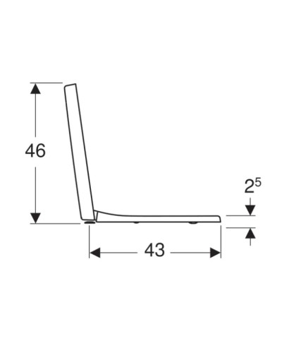 Сиденье для унитаза,верхнее крепление Geberit Renova Plan 572180000