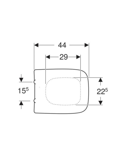 Сиденье для унитаза,верхнее крепление Geberit Renova Plan 572180000