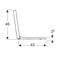 Сиденье для унитаза,нижнее крепление Geberit Renova Plan 572110000