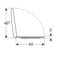 Сиденье для унитаза с микролифтом,верхнее крепление Geberit Renova 573025000