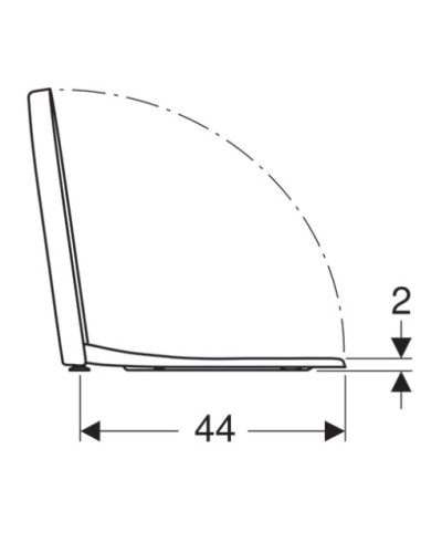 Сиденье для унитаза с микролифтом,верхнее крепление Geberit iCon 500.670.01.1