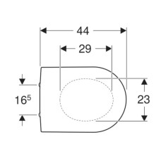 Сиденье для унитаза с микролифтом,верхнее крепление Geberit iCon 500.670.01.1