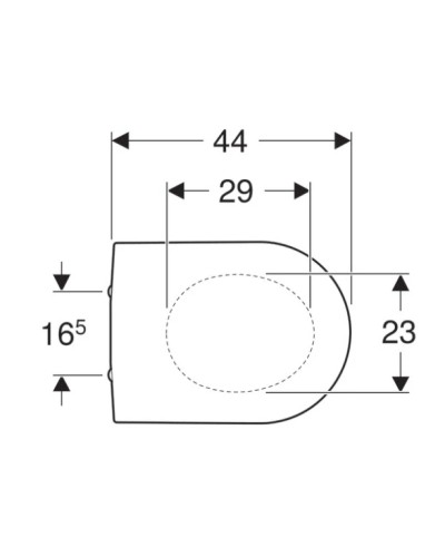 Сиденье для унитаза с микролифтом,верхнее крепление Geberit iCon 500.670.01.1