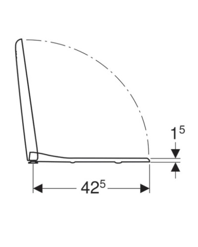 Сиденье для унитаза с микролифтом,верхнее крепление Geberit Smyle 500.236.01.1