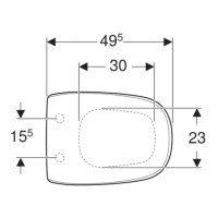 Сиденье для унитаза с микролифтом,верхнее крепление Geberit Citterio 500.540.01.1