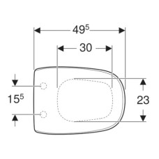 Сиденье для унитаза с микролифтом,верхнее крепление Geberit Citterio 500.540.01.1