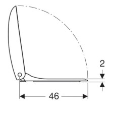 Сиденье для унитаза с микролифтом,верхнее крепление Geberit Citterio 500.540.01.1