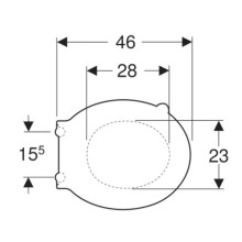 Сиденье для унитаза,верхнее крепление Geberit Renova Comfort 500.679.01.1