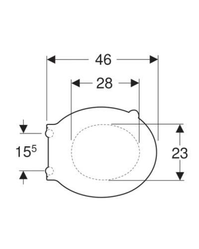 Сиденье для унитаза,верхнее крепление Geberit Renova Comfort 500.679.01.1