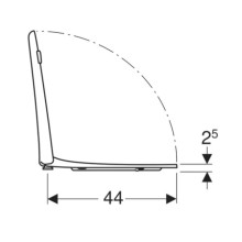 Сиденье для унитаза,верхнее крепление Geberit Renova Comfort 500.679.01.1