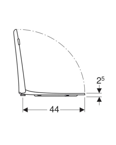 Сиденье для унитаза,верхнее крепление Geberit Renova Comfort 500.679.01.1