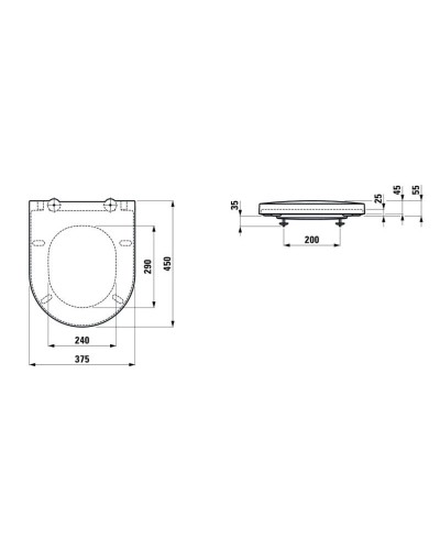 Сиденье для унитаза с микролифтом Laufen Sonar 8.9334.1.000.000.1