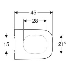 Сиденье для унитаза с микролифтом, верхнее крепление Geberit Smyle Square 500.240.01.1