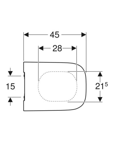 Сиденье для унитаза с микролифтом, верхнее крепление Geberit Smyle Square 500.240.01.1