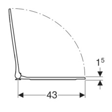 Сиденье для унитаза с микролифтом, верхнее крепление Geberit Smyle Square 500.240.01.1