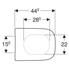 Сиденье для унитаза с микролифтом, верхнее крепление Geberit Renova Plan 500.691.01.1