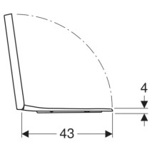 Сиденье для унитаза с микролифтом, верхнее крепление Geberit Renova Plan 500.691.01.1