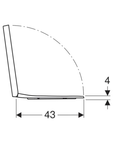 Сиденье для унитаза с микролифтом, верхнее крепление Geberit Renova Plan 500.691.01.1