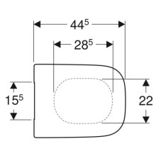 Сиденье для унитаза с микролифтом, верхнее крепление Geberit Renova Plan 500.692.01.1