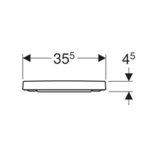 Сиденье для унитаза с микролифтом, верхнее крепление Geberit Renova Plan 500.692.01.1