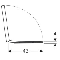 Сиденье для унитаза с микролифтом, верхнее крепление Geberit Renova Plan 500.692.01.1