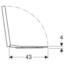 Сиденье для унитаза с микролифтом, верхнее крепление Geberit Renova Plan 500.692.01.1