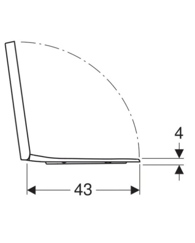 Сиденье для унитаза с микролифтом, верхнее крепление Geberit Renova Plan 500.692.01.1