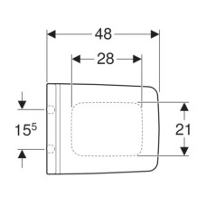 Сиденье для унитаза с микролифтом, верхнее крепление Geberit Xeno² 500.537.01.1