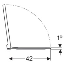 Сиденье для унитаза с микролифтом, верхнее крепление Geberit Xeno² 500.537.01.1