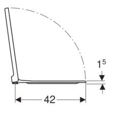 Сиденье для унитаза с микролифтом, верхнее крепление Geberit Xeno² 500.537.01.1