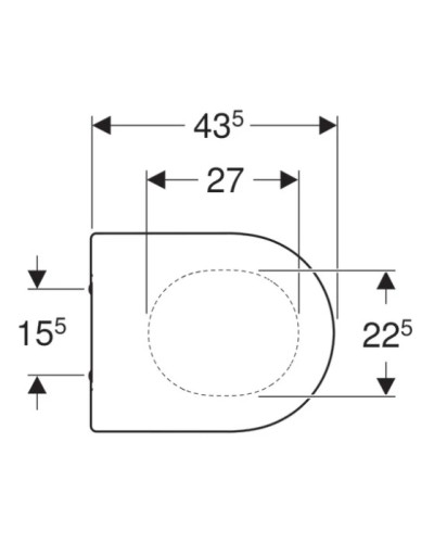 Сиденье для унитаза, верхнее крепление Geberit Acanto 500.604.01.2