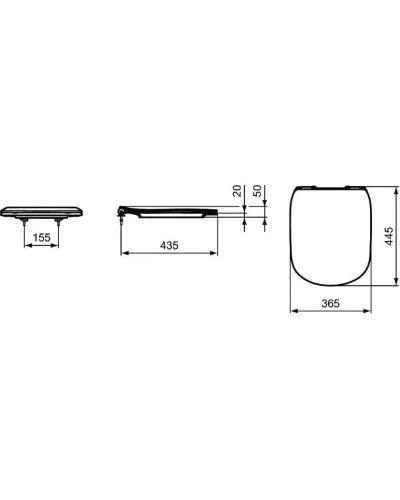 Сиденье для унитаза с микролифтом Ideal Standard Tesi T3527V3