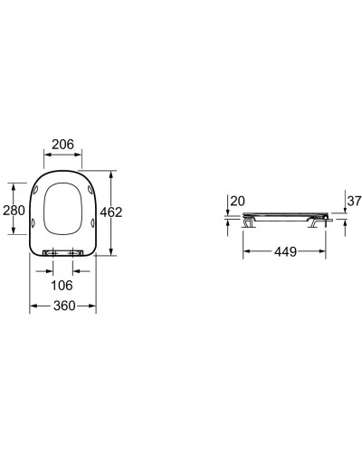 Сиденье для унитаза с микролифтом Jacob Delafon Modern Life КE77168-0