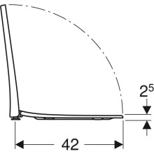 Сиденье для унитаза с микролифтом, верхнее крепление Geberit Acanto 500.660.01.2