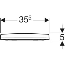 Сиденье для унитаза с микролифтом, верхнее крепление Geberit Acanto 500.660.01.2