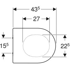 Сиденье для унитаза с микролифтом, верхнее крепление Geberit Acanto 500.660.01.2