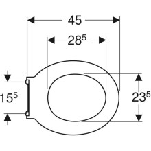 Сиденье для унитаза, нижнее крепление Geberit Renova Comfort 572860000