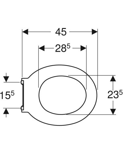 Сиденье для унитаза, верхнее крепление Geberit Renova Comfort 500.680.01.1