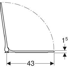 Сиденье для унитаза с микролифтом, верхнее крепление Geberit Smyle Square 500.688.01.1