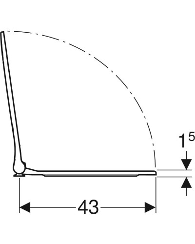 Сиденье для унитаза с микролифтом, верхнее крепление Geberit Smyle Square 500.688.01.1