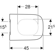 Сиденье для унитаза с микролифтом, верхнее крепление Geberit Smyle Square 500.688.01.1