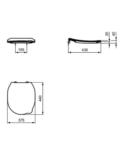 Сиденье для унитаза с микролифтом Ideal Standard Contour 21 S453601