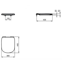 Сиденье для унитаза с микролифтом Ideal Standard Tesi T3527V1