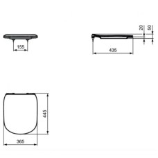 Сиденье для унитаза с микролифтом Ideal Standard Tesi T3527V1
