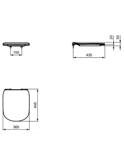 Сиденье для унитаза с микролифтом Ideal Standard Tesi T3527V1